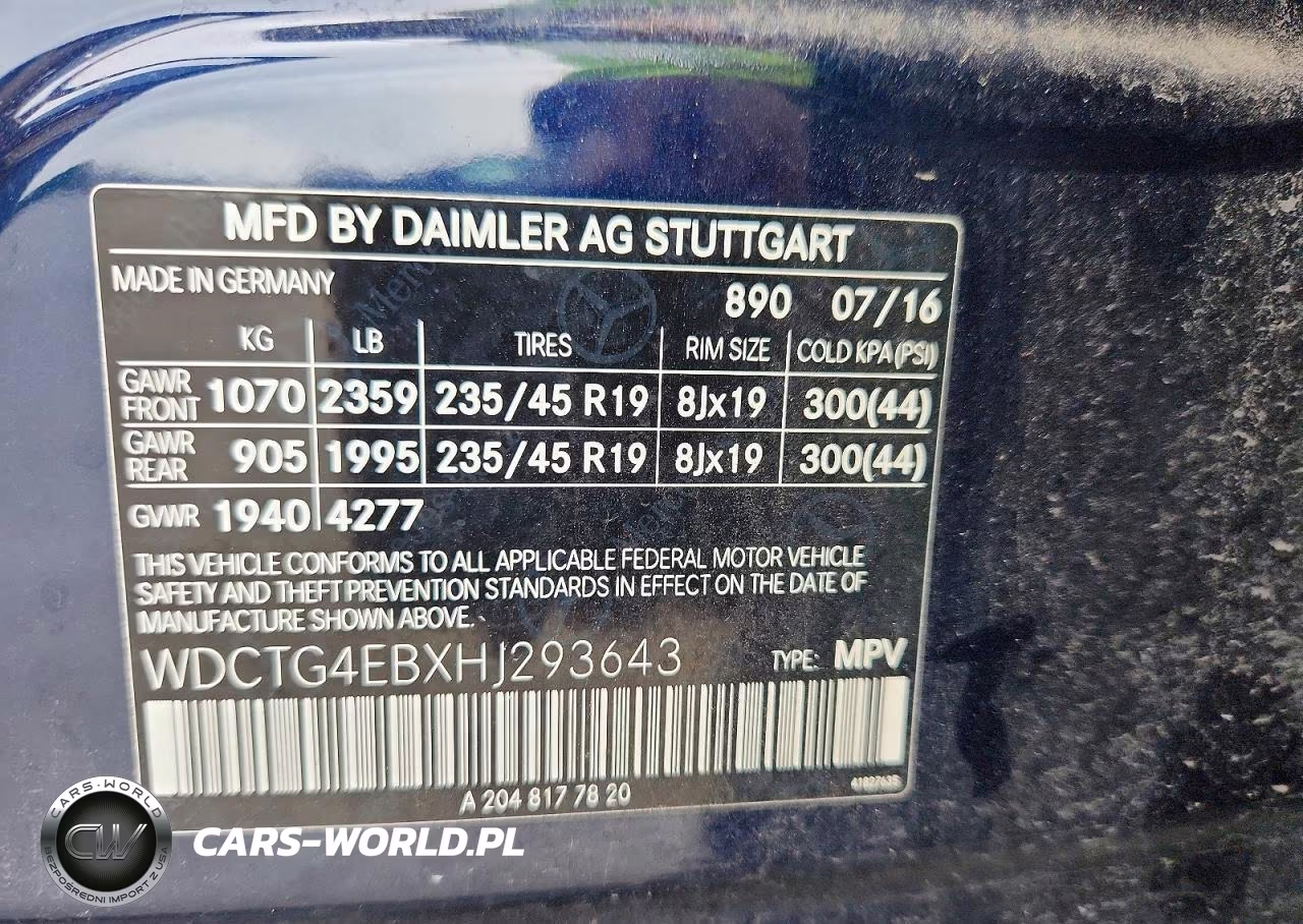 2017 Mercedes-Benz Gla 250 VIN:WDCTG4EBXHJ293643 - 13