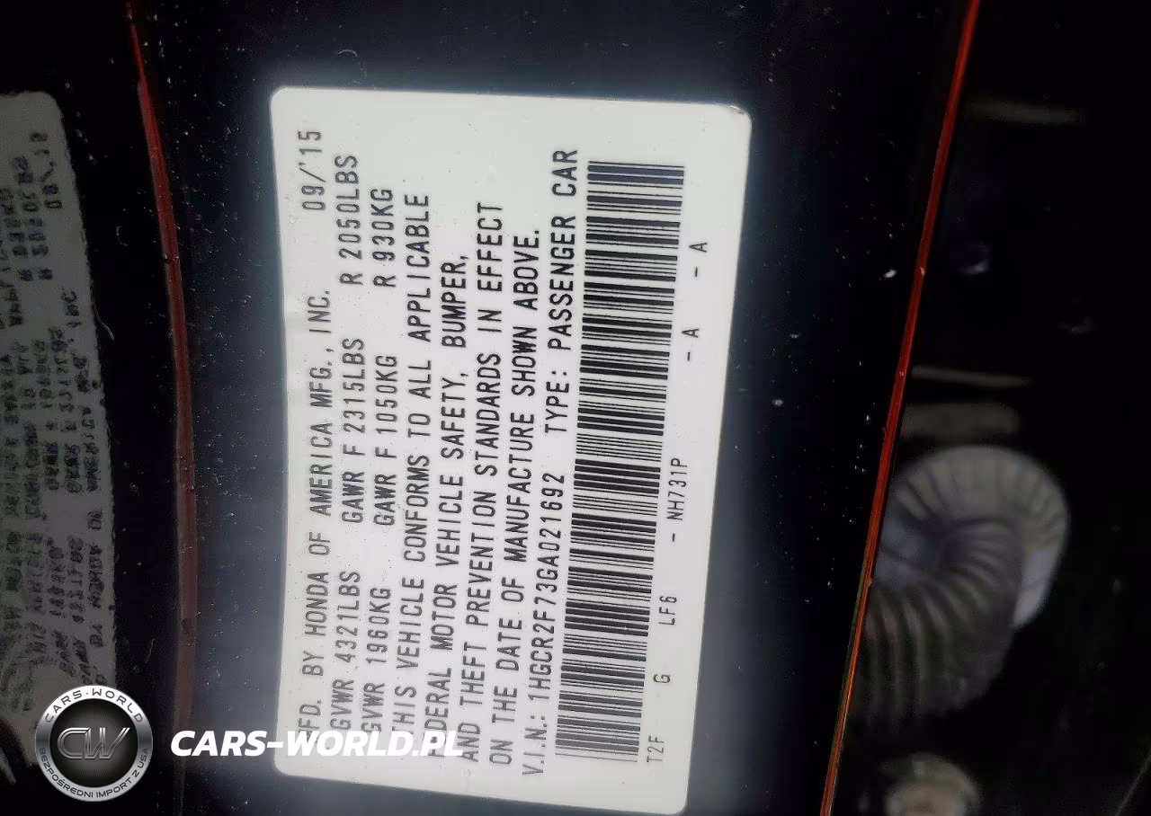 2016 Honda Accord Ex VIN:1HGCR2F73GA021692 - 13