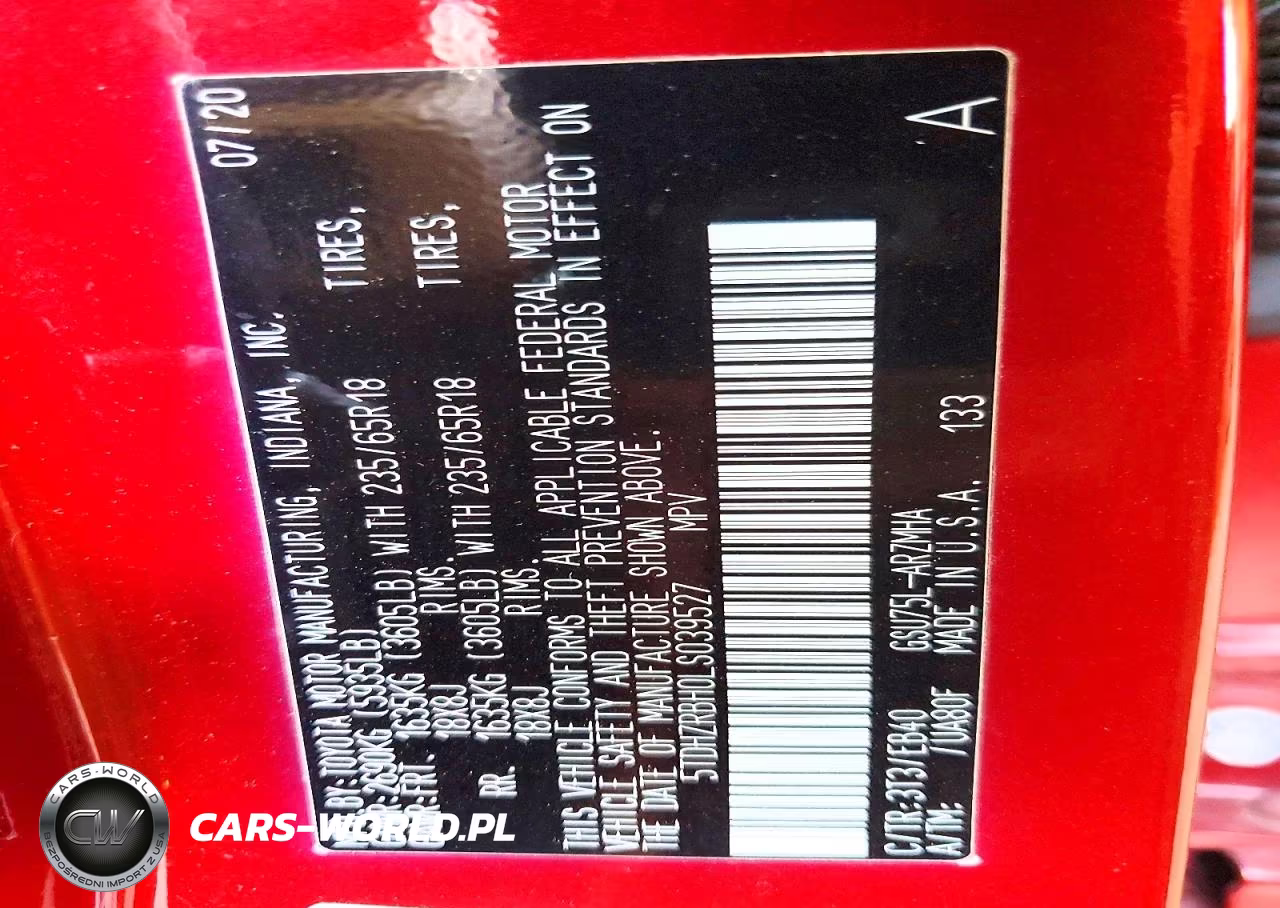 2020 Toyota Highlander Xle VIN:5TDHZRBH0LS039527 - 13