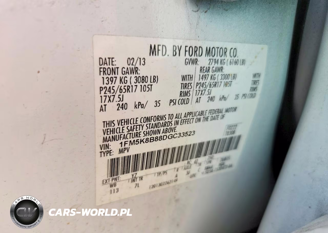 2013 Ford Explorer VIN:1FM5K8B88DGC33523 - 13