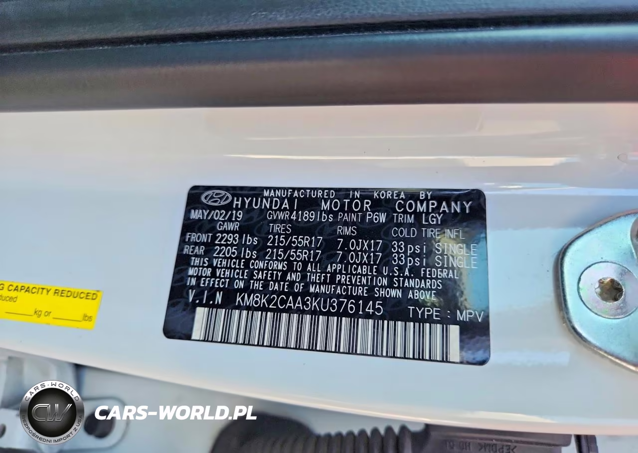 2019 Hyundai Kona Sel VIN:KM8K2CAA3KU376145 - 13
