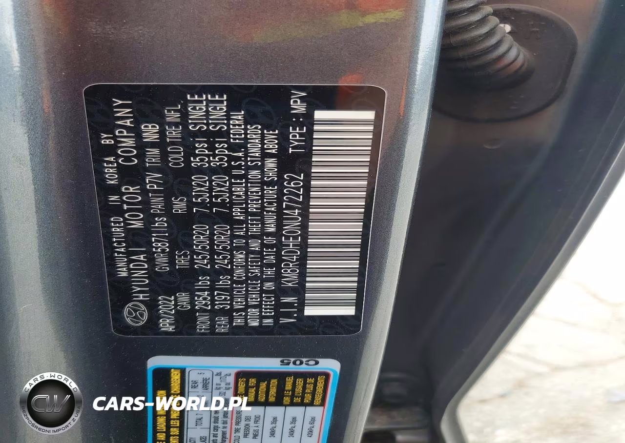 2022 Hyundai Palisade Sel VIN:KM8R4DHE0NU472262 - 13