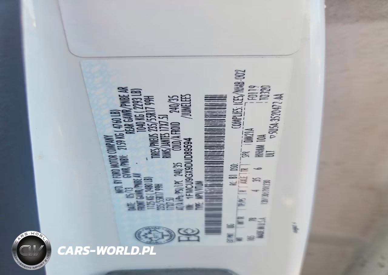 2013 Ford Escape Se VIN:1FMCU9GX9DUD89594 - 13