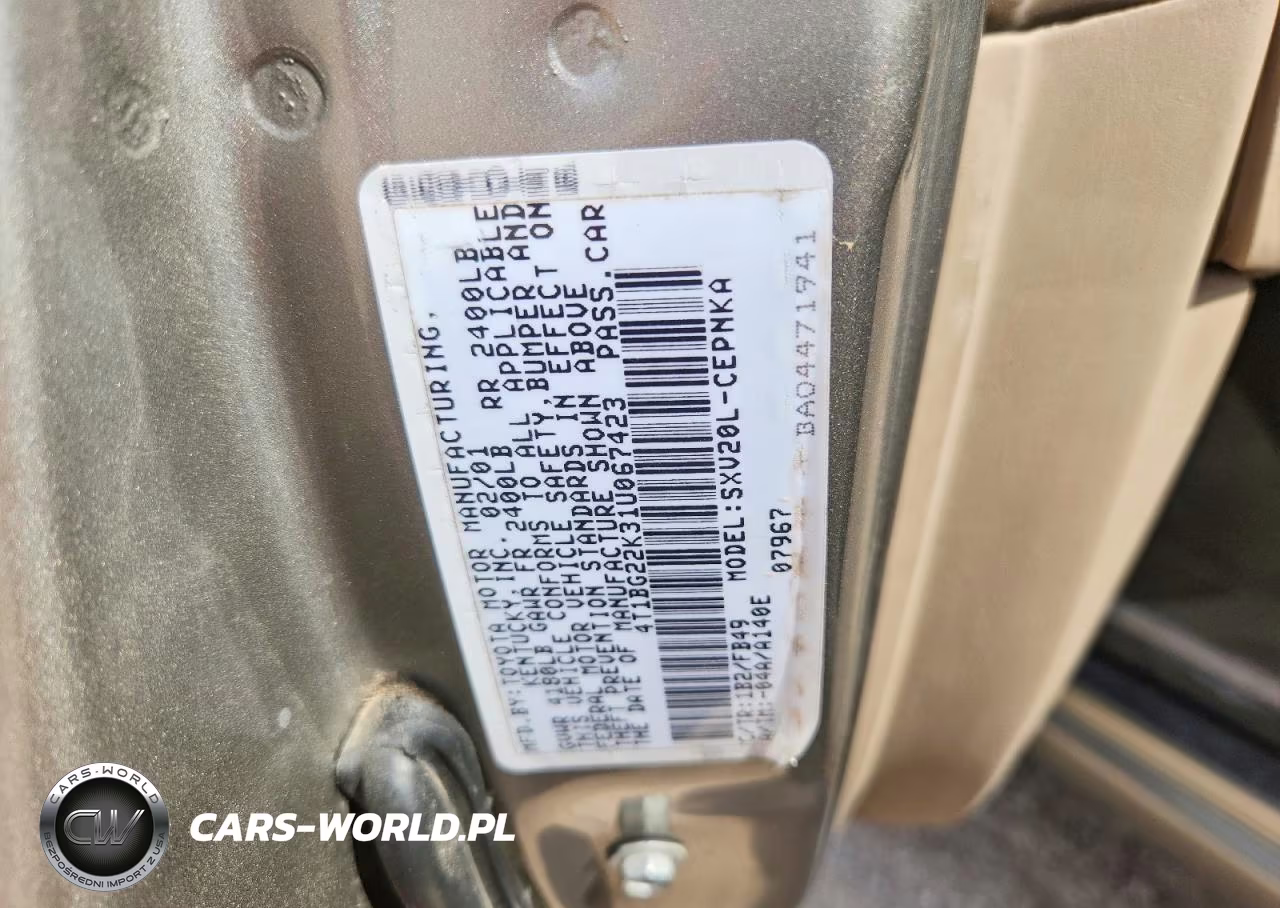 2001 Toyota Camry Ce VIN:4T1BG22K31U067423 - 12
