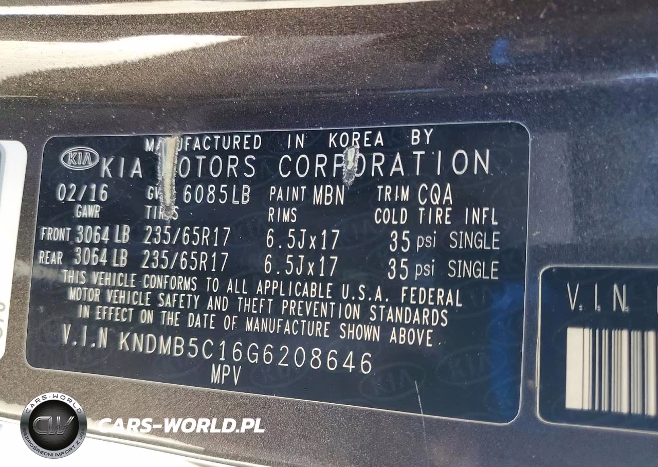 2016 Kia Sedona Lx VIN:KNDMB5C16G6208646 - 13