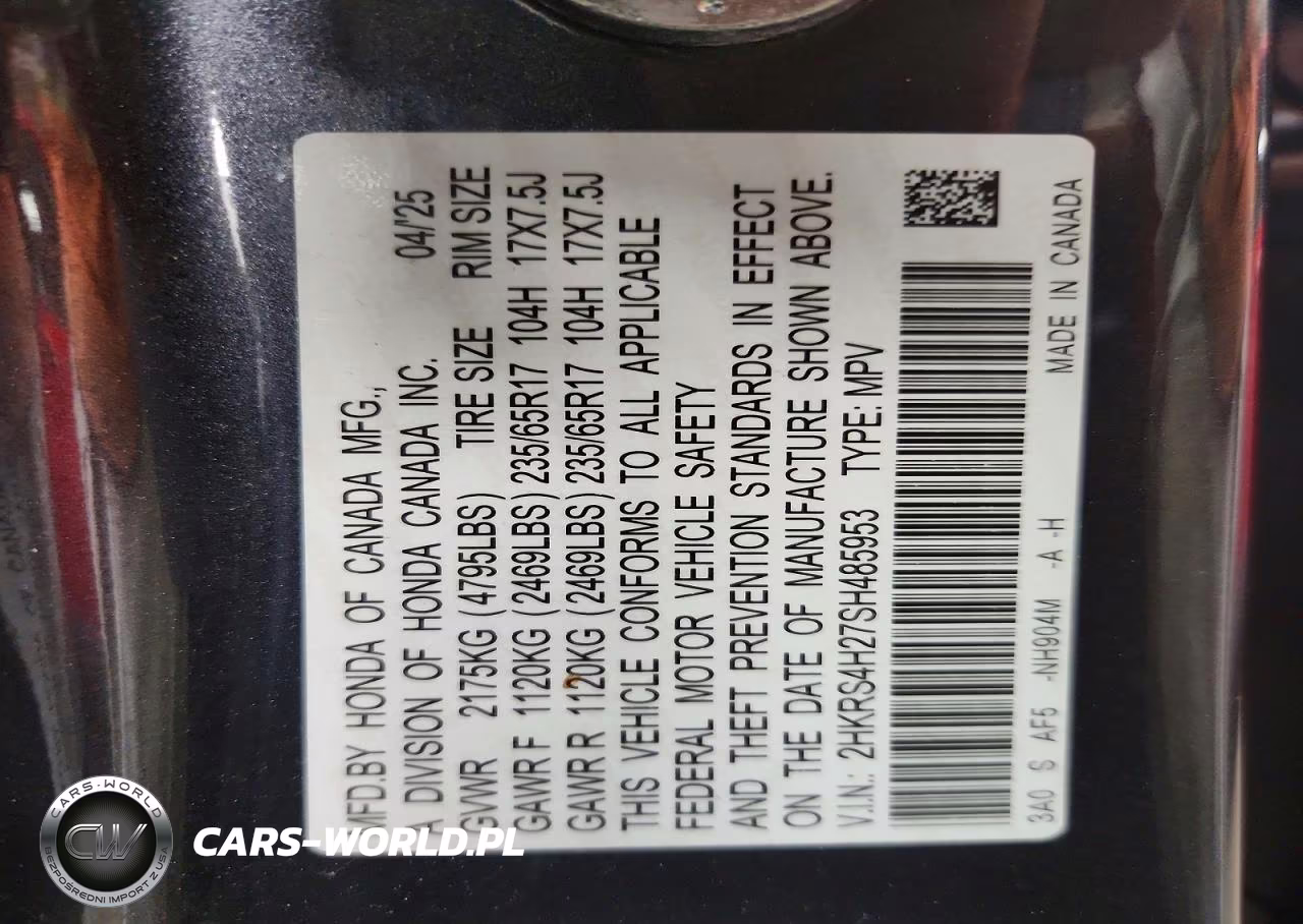 2025 Honda Cr-V Lx VIN:2HKRS4H27SH485953 - 13