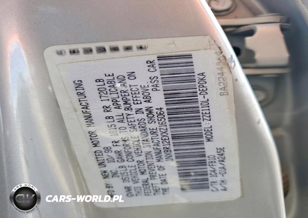 1999 Toyota Corolla Ve VIN:1NXBR12EXXZ165064 - 13