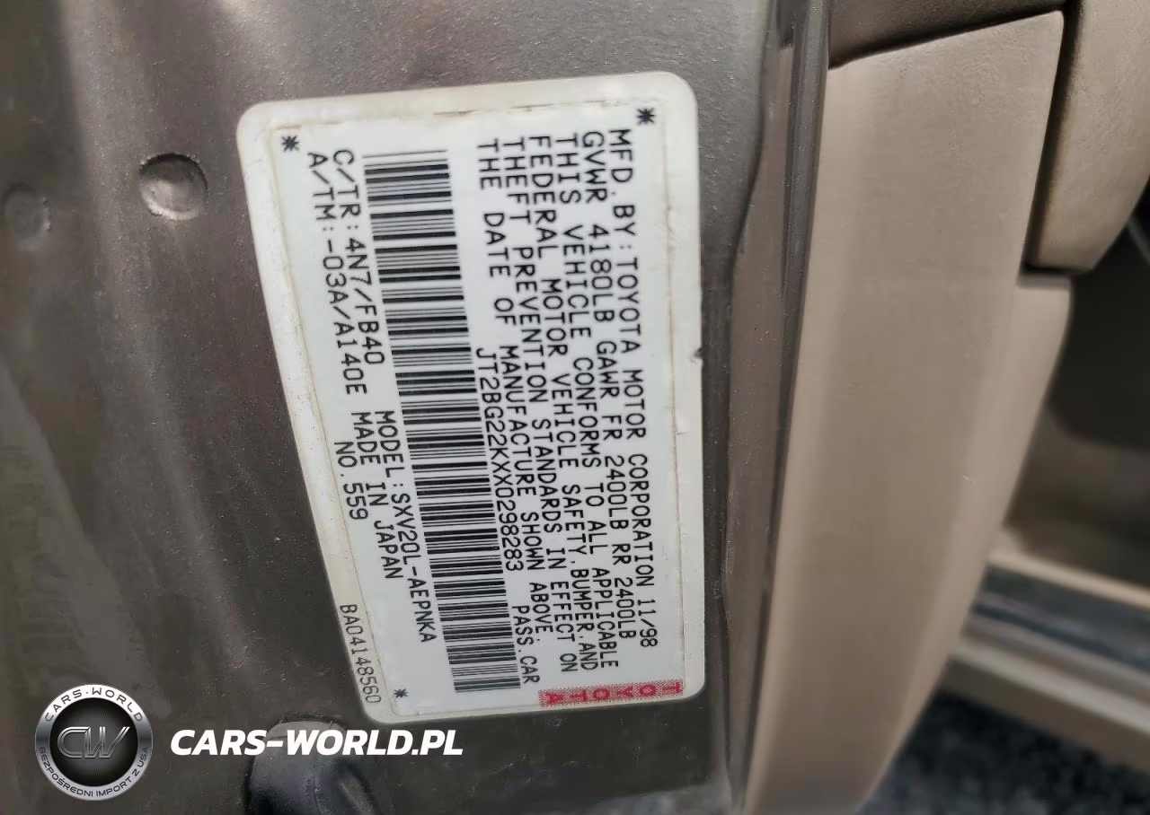 1999 Toyota Camry Le VIN:JT2BG22KXX0298283 - 12