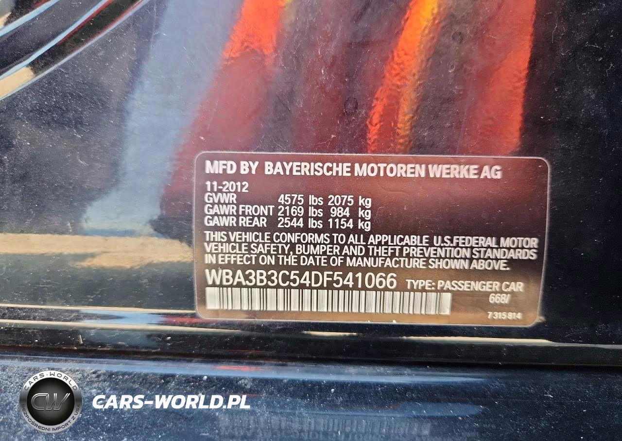 2013 BMW 328 Xi VIN:WBA3B3C54DF541066 - 12