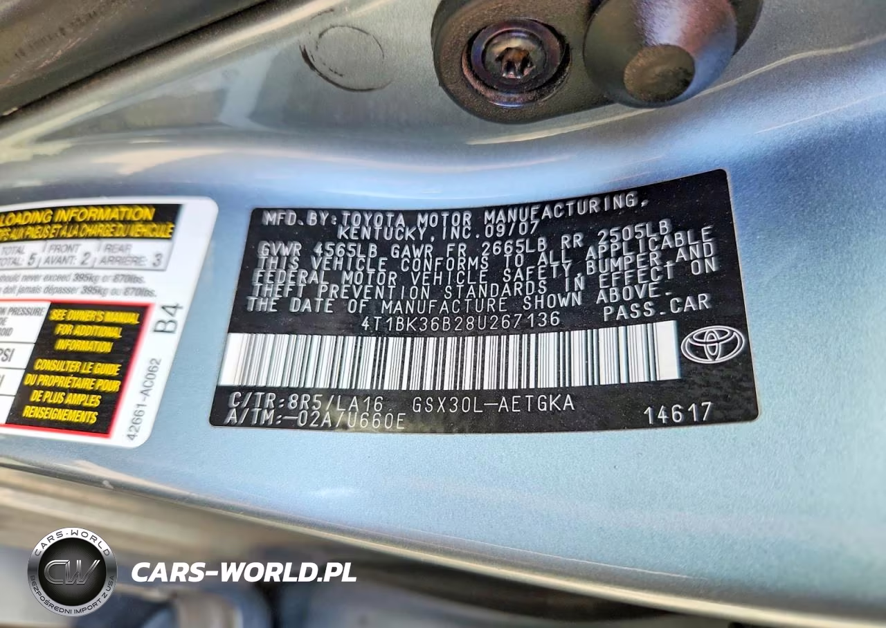 2008 Toyota Avalon Xls VIN:4T1BK36B28U267136 - 12