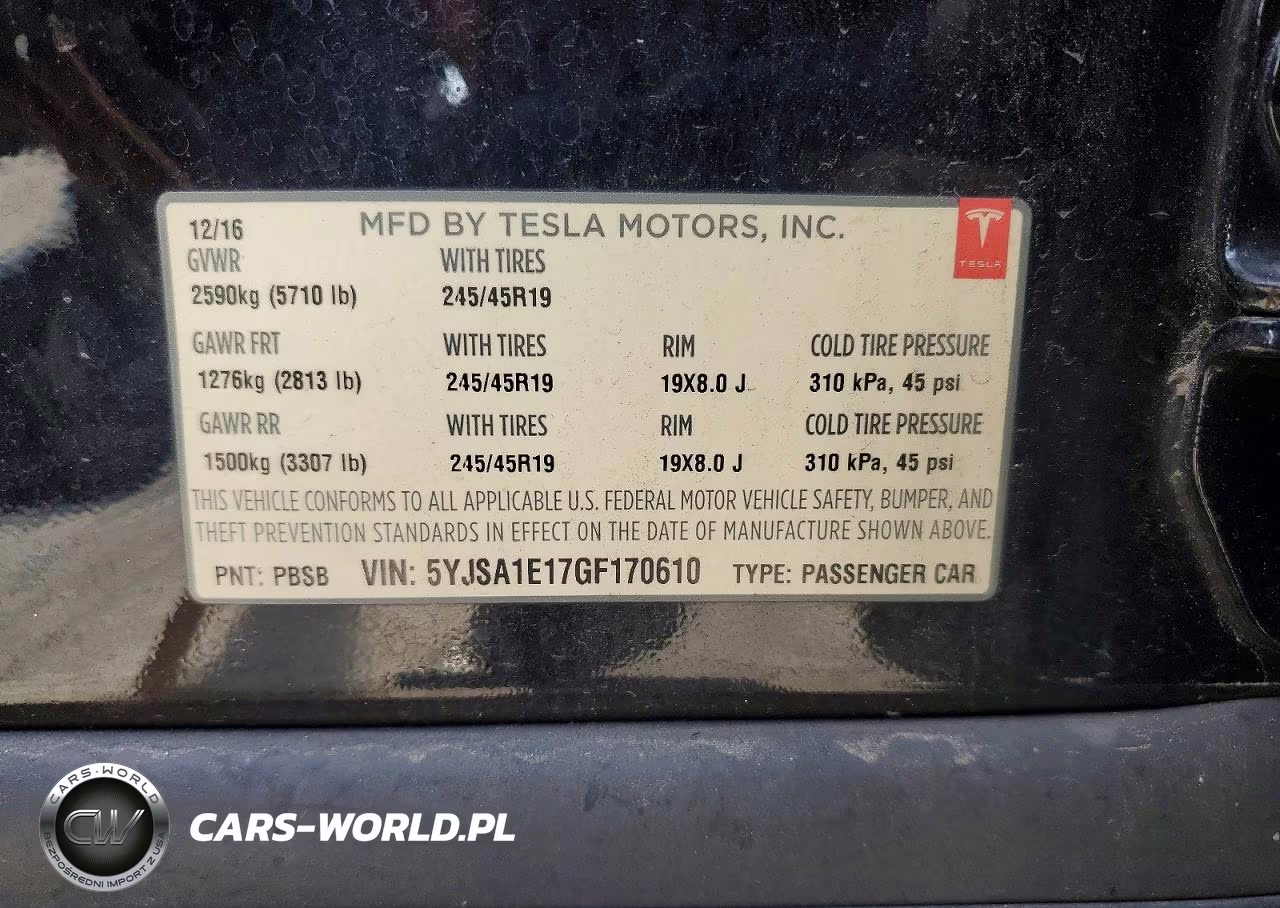 2016 Tesla Model S VIN:5YJSA1E17GF170610 - 13