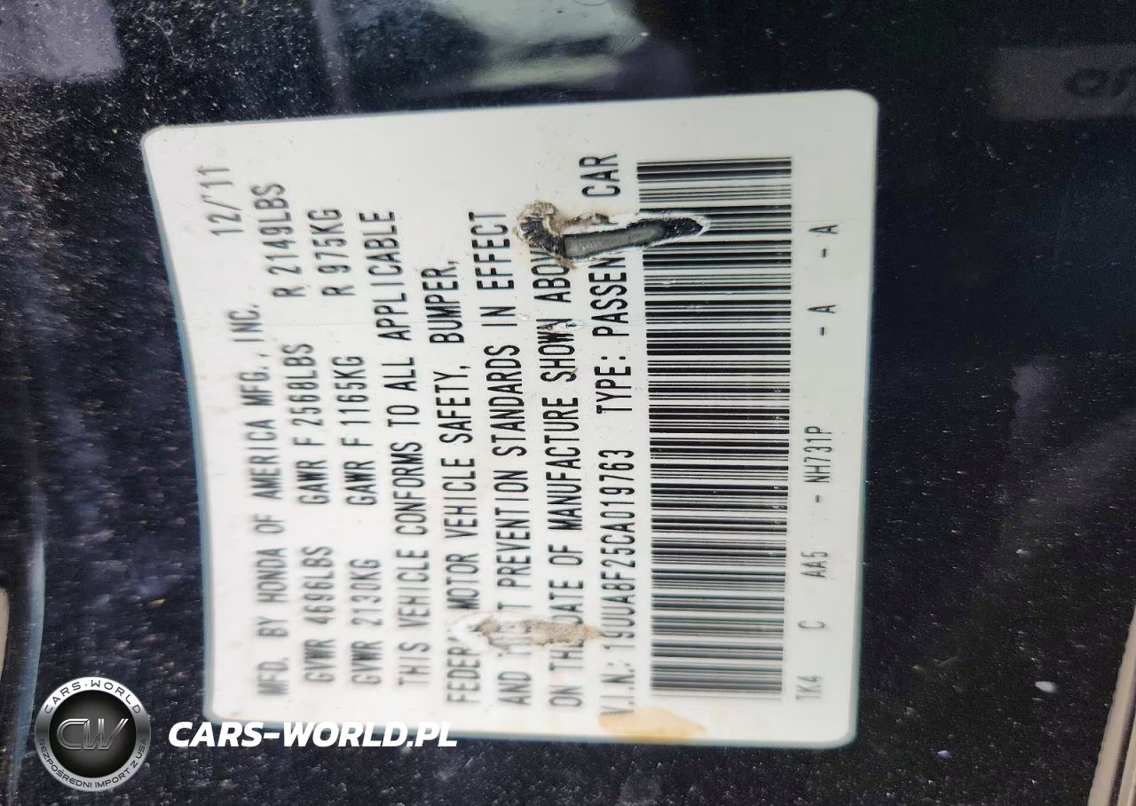 2012 Acura Tl VIN:19UUA8F25CA019763 - 13