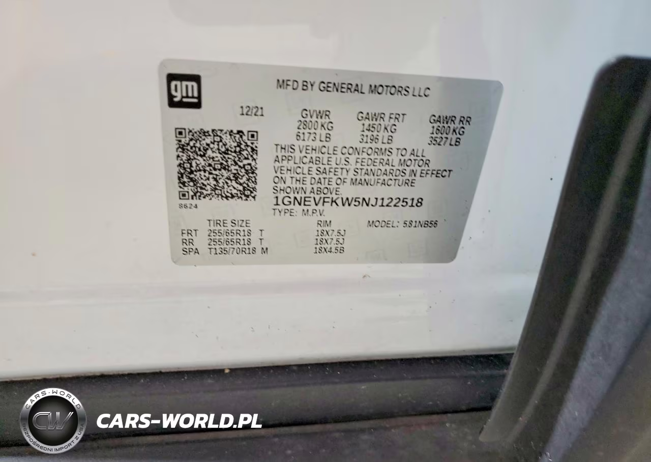 2022 Chevrolet Traverse Ls VIN:1GNEVFKW5NJ122518 - 13