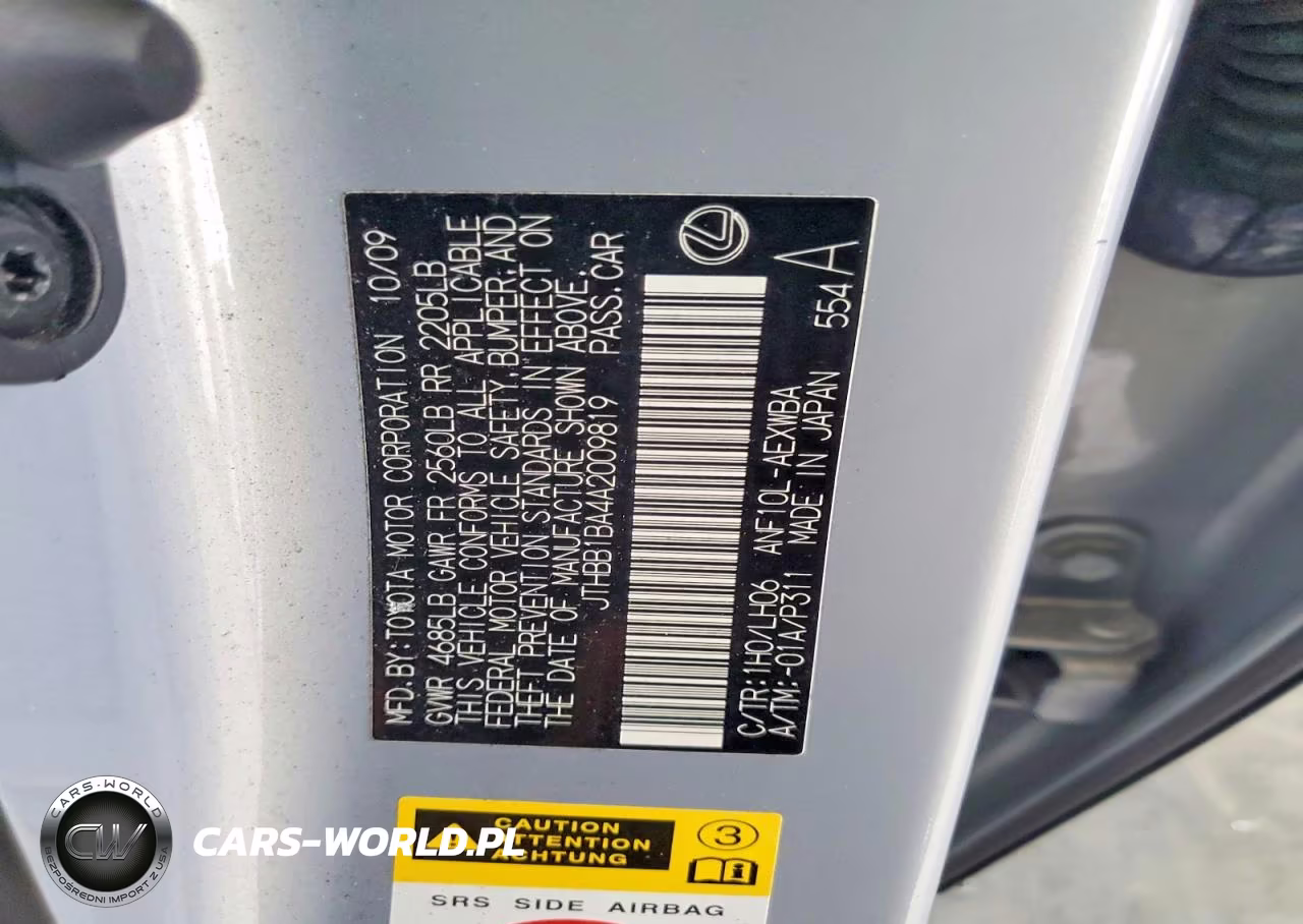 2010 Lexus Hs 250H VIN:JTHBB1BA4A2009819 - 13