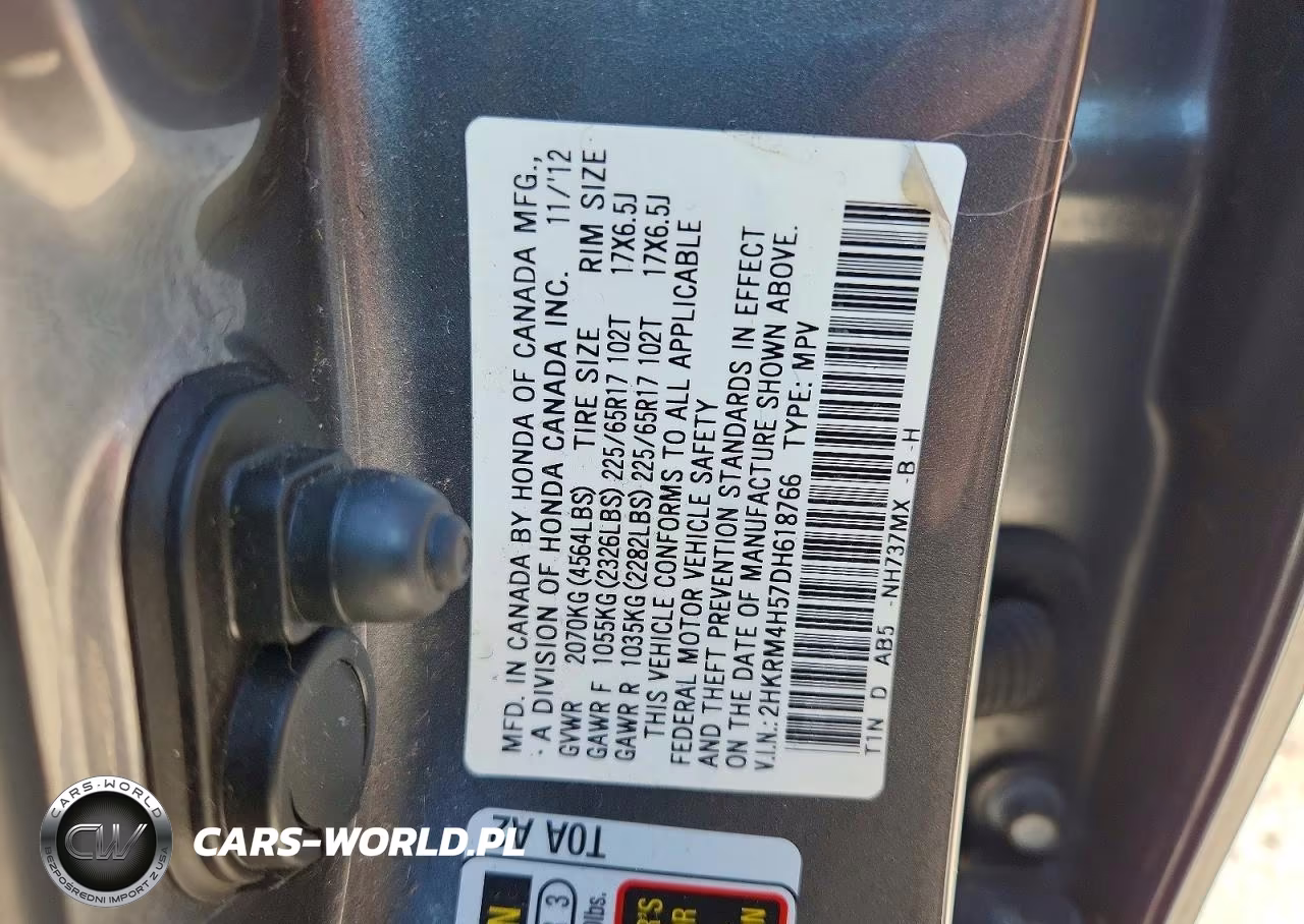 2013 Honda Cr-V Ex VIN:2HKRM4H57DH618766 - 14