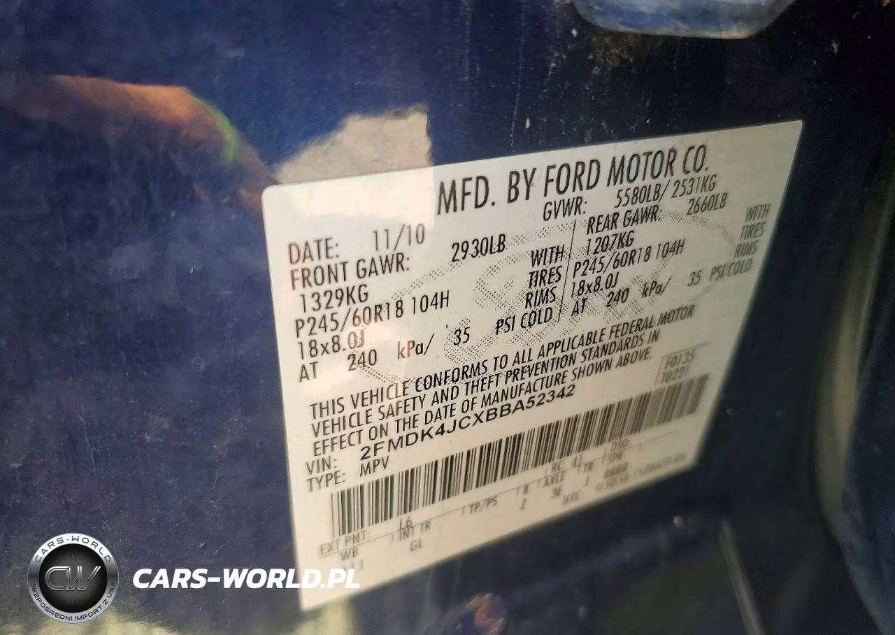 2011 Ford Edge Sel VIN:2FMDK4JCXBBA52342 - 14