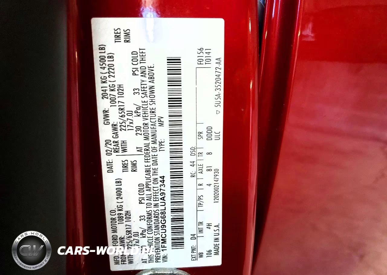 2020 Ford Escape Se VIN:1FMCU9G68LUA97344 - 13