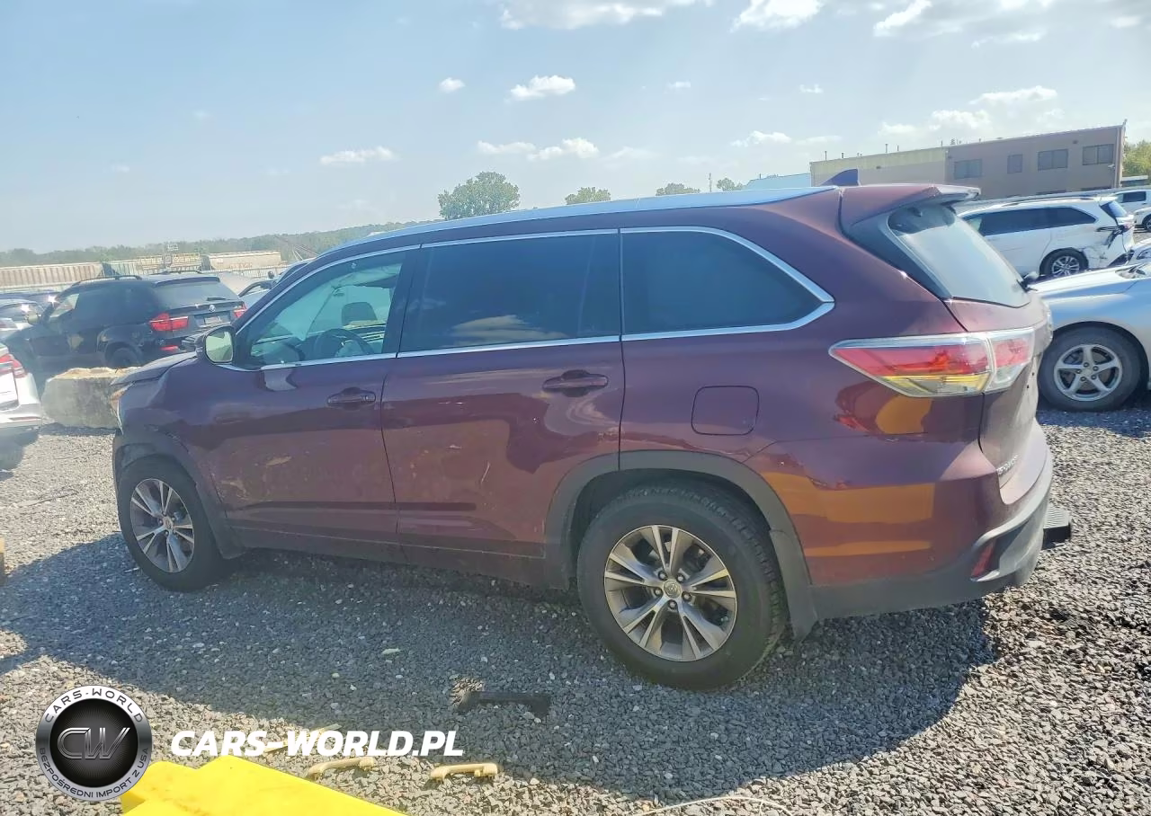 2015 Toyota Highlander Xle VIN:5TDJKRFH5FS105574 - 2