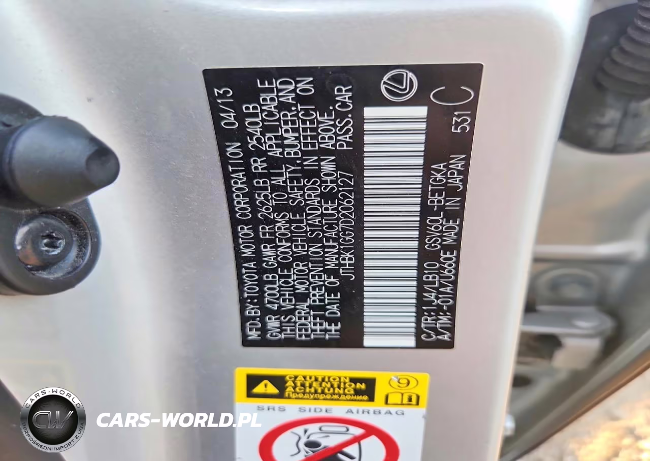 2013 Lexus Es 350 VIN:JTHBK1GG7D2062127 - 13