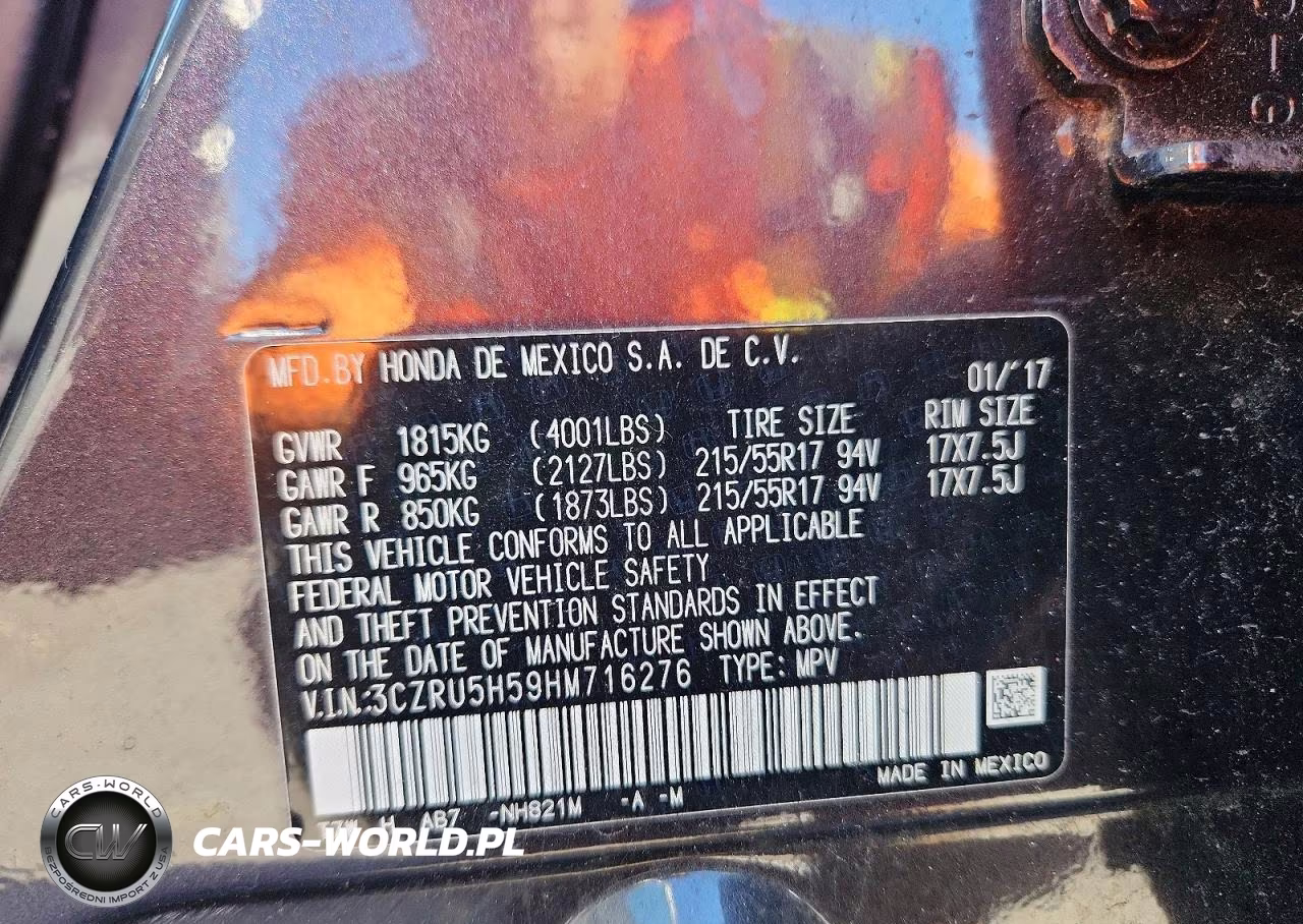 2017 Honda Hr-V Ex VIN:3CZRU5H59HM716276 - 14