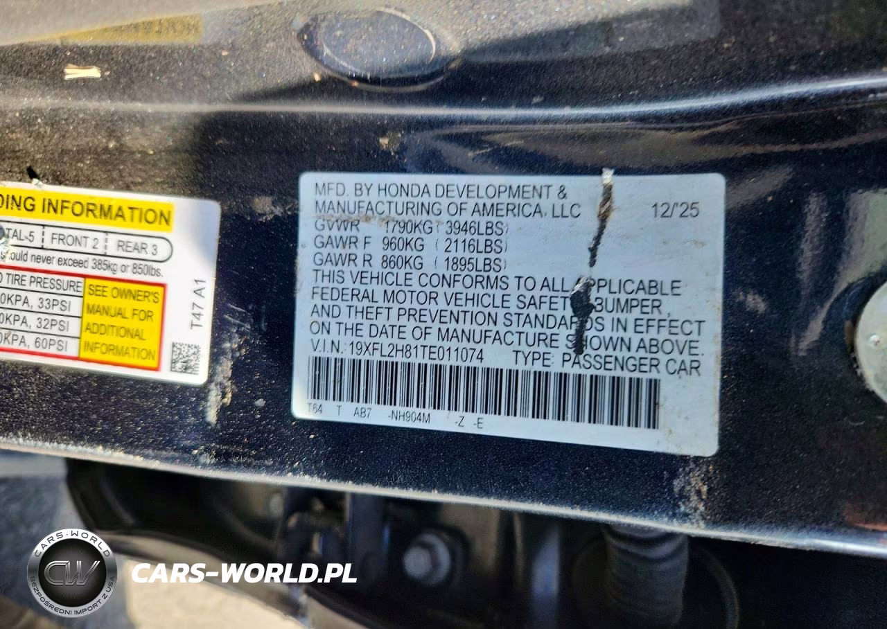 2026 Honda Civic Sport VIN:19XFL2H81TE011074 - 12