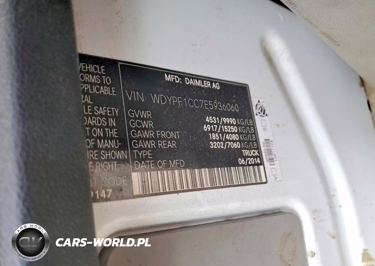2014 Freightliner Sprinter 3500 VIN:WDYPF1CC7E5936060 - 13