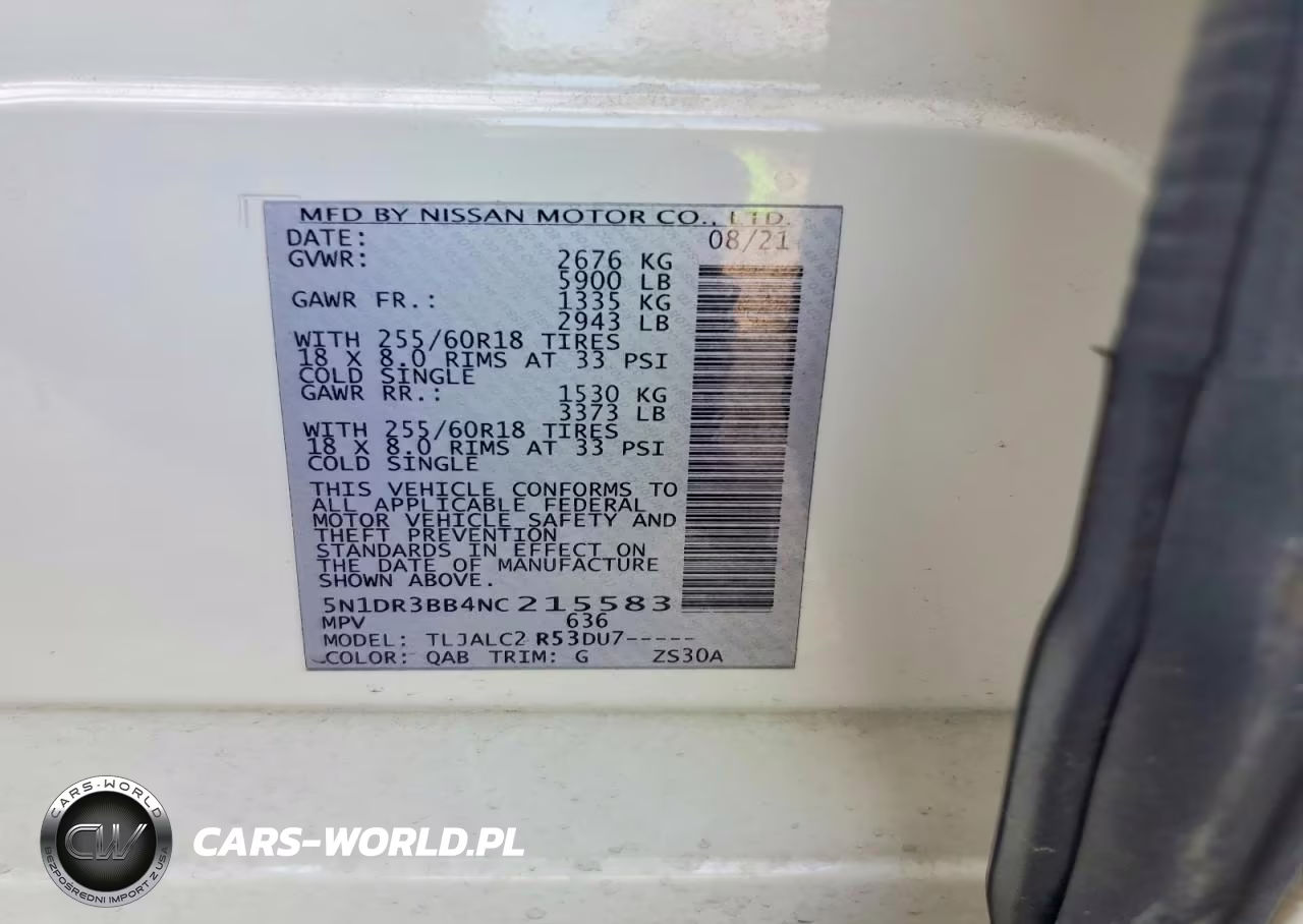 2022 Nissan Pathfinder Sv VIN:5N1DR3BB4NC215583 - 13