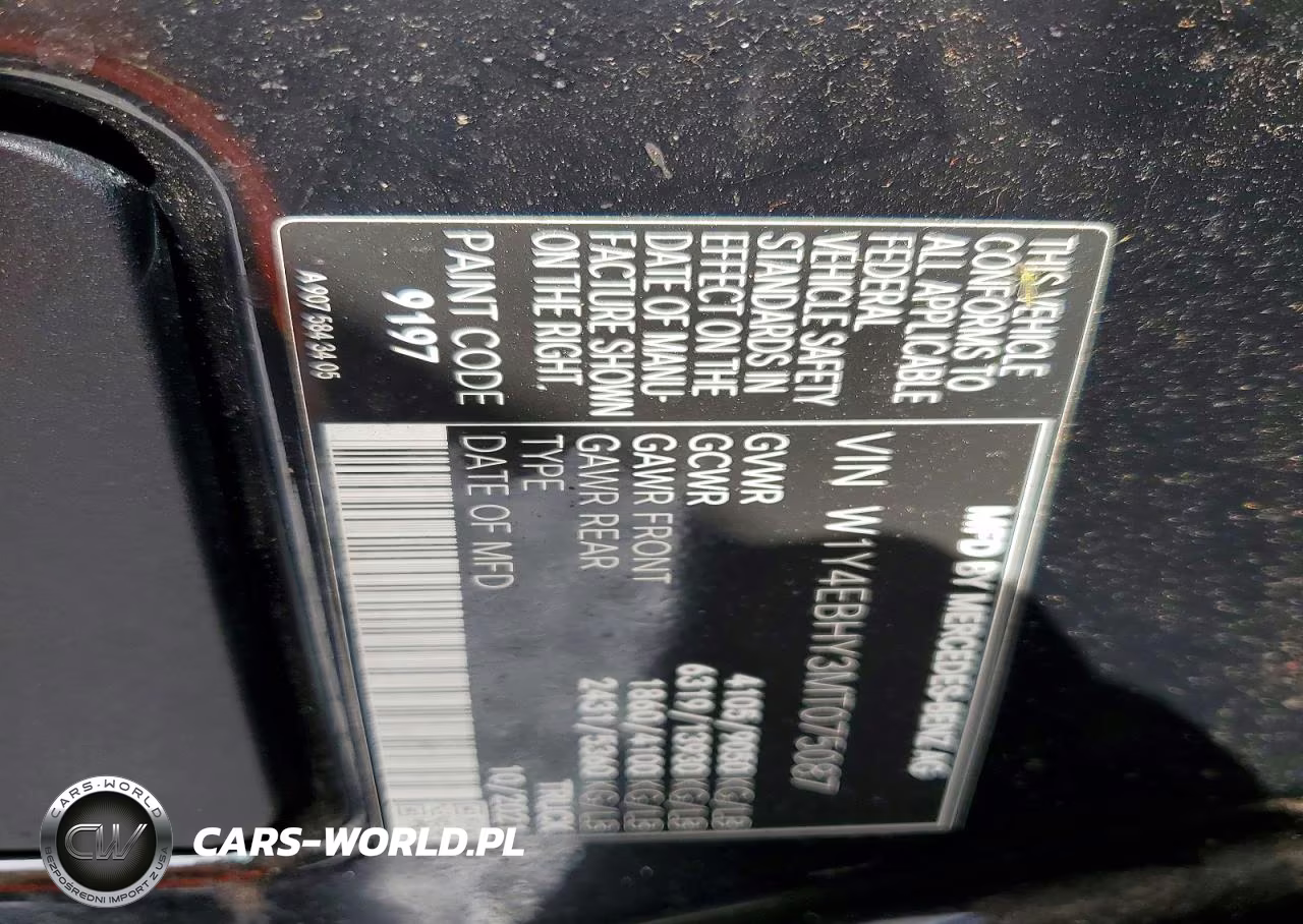 2021 Mercedes-Benz Sprinter 2500 Delivery Van VIN:W1Y4EBHY3MT075087 - 13