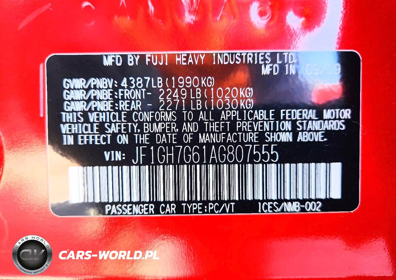 2010 SUBARU IMPREZA WR WRX LIMITED VIN:JF1GH7G61AG807555 - 13