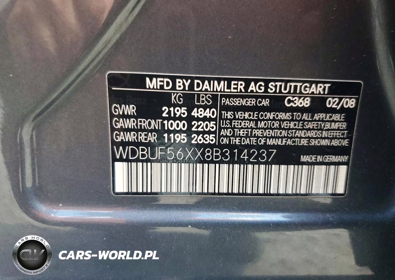 2008 Mercedes-Benz E 350 VIN:WDBUF56XX8B314237 - 12
