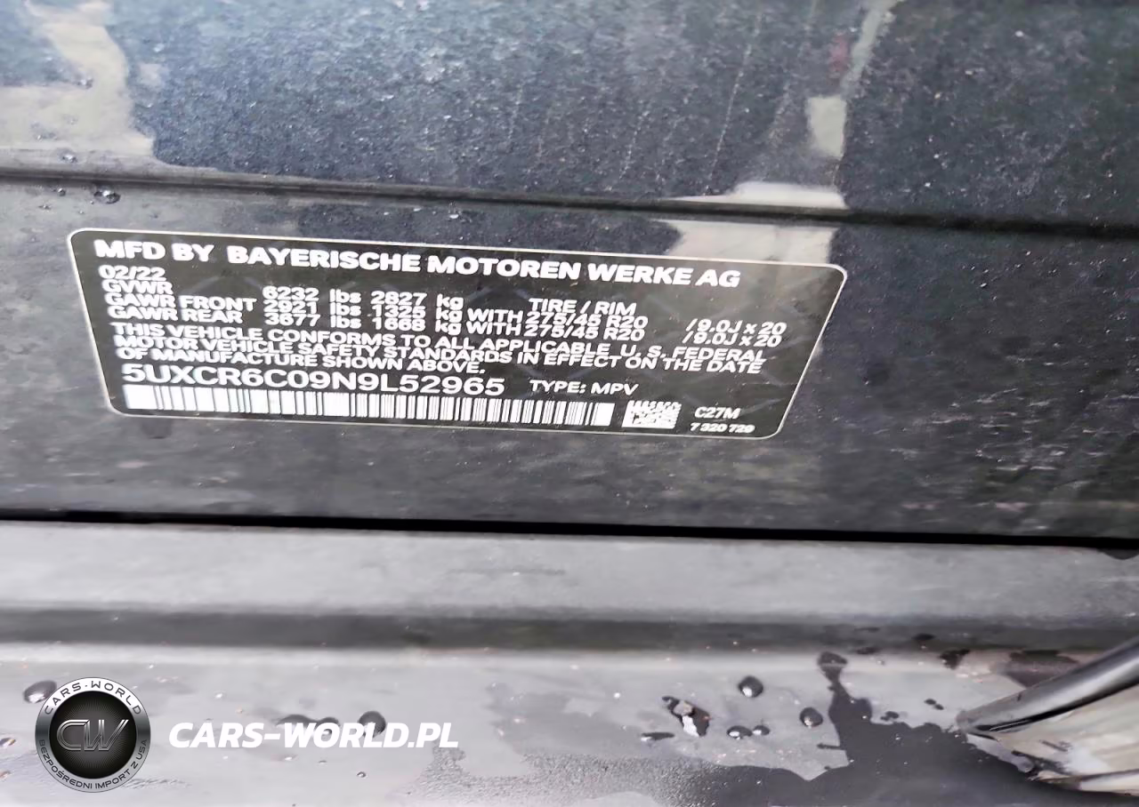 2022 BMW X5 xDrive40I VIN:5UXCR6C09N9L52965 - 13