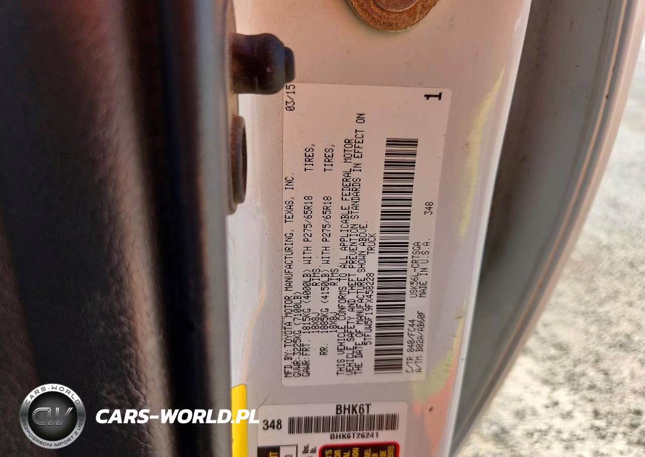 2015 Toyota Tundra Sr5 VIN:5TFUW5F19FX458228 - 12