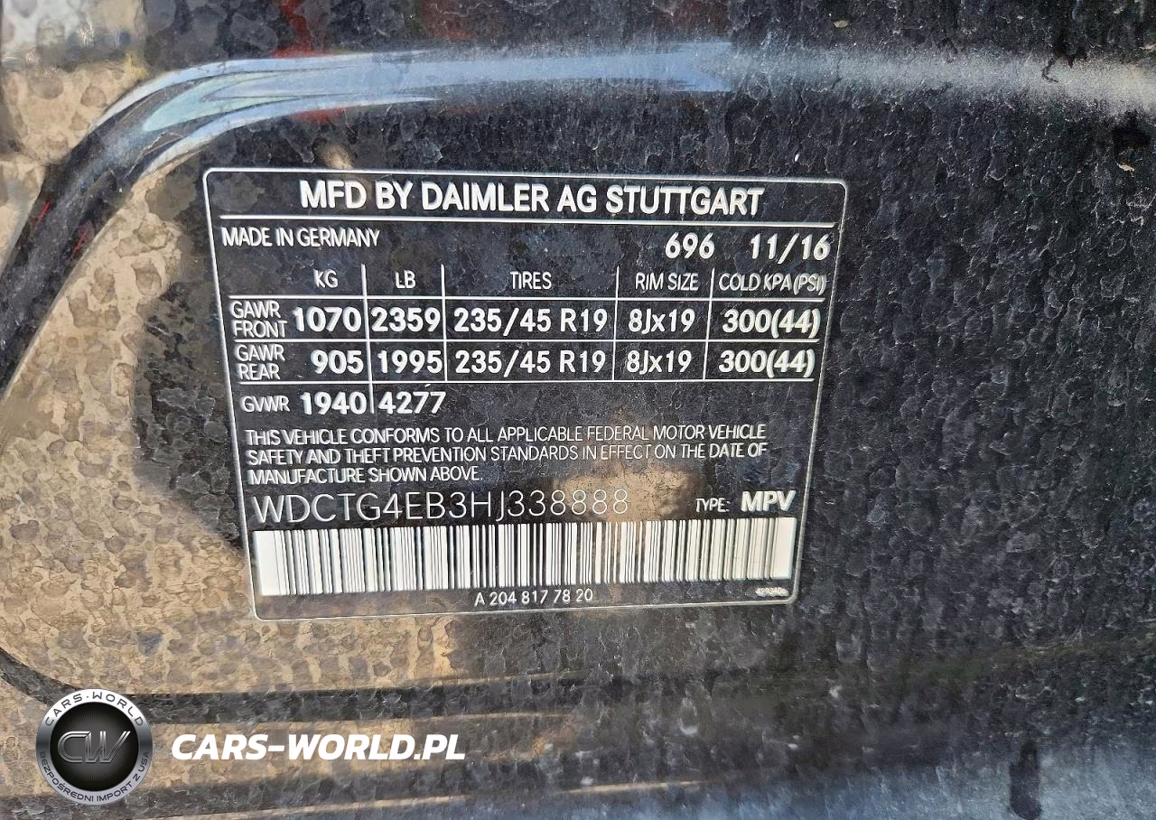 2017 Mercedes-Benz Gla 250 VIN:WDCTG4EB3HJ338888 - 12