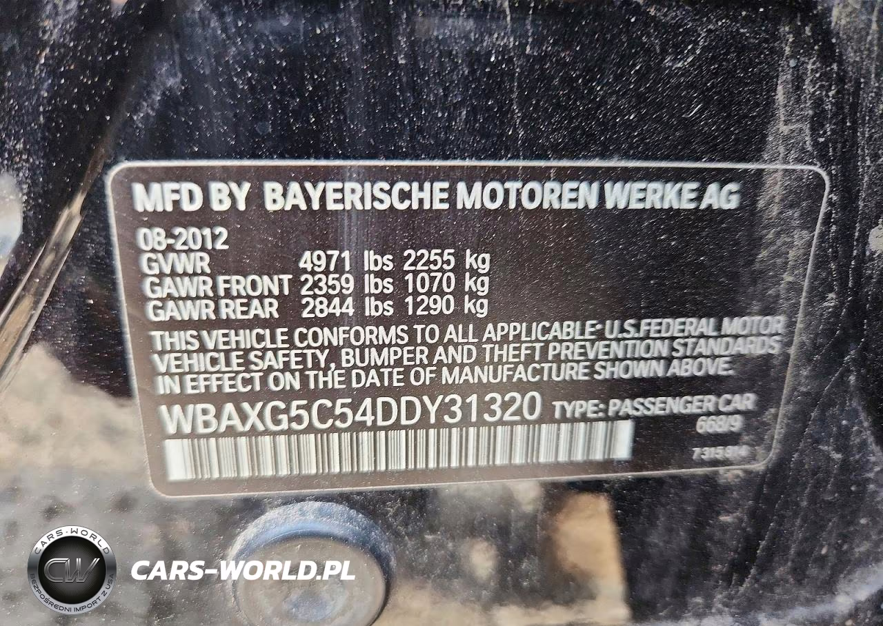 2013 BMW 528 I VIN:WBAXG5C54DDY31320 - 12