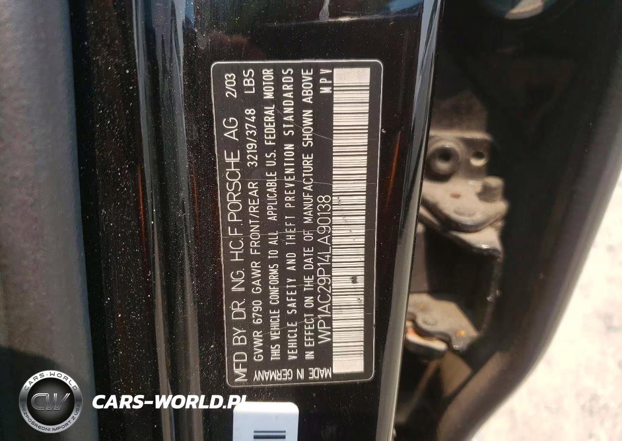 2004 Porsche Cayenne Turbo VIN:WP1AC29P14LA90138 - 12