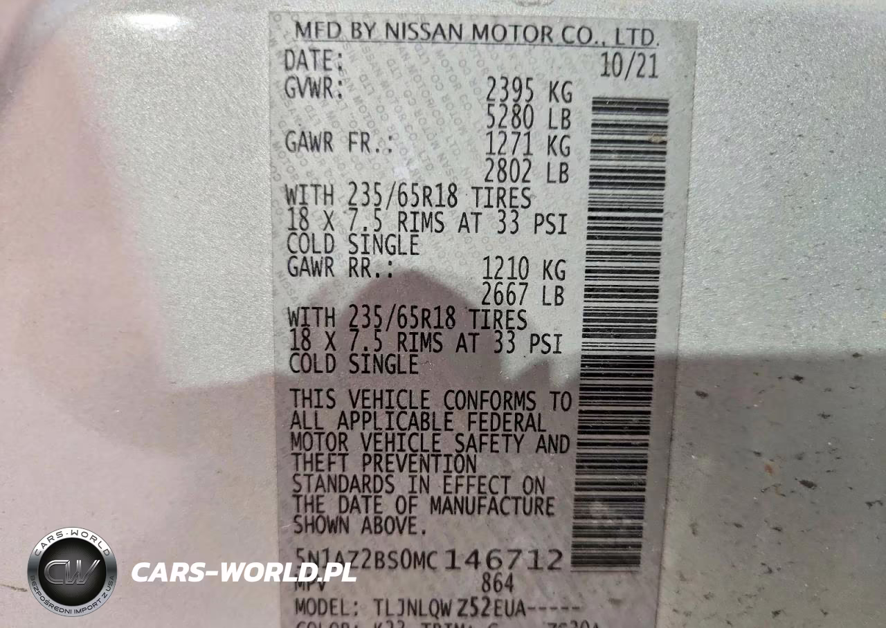 2021 Nissan Murano Sv VIN:5N1AZ2BS0MC146712 - 13