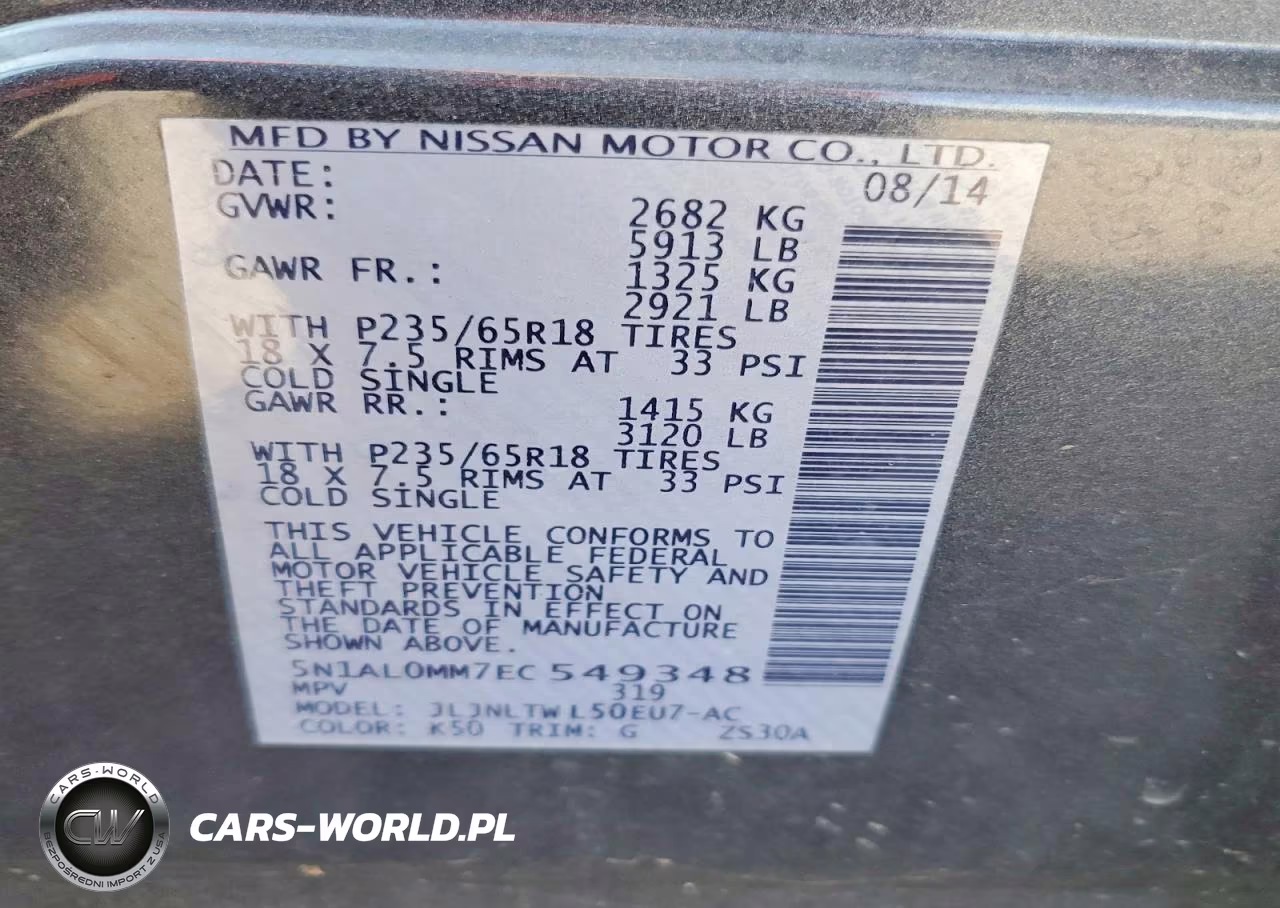 2014 Infiniti Qx60 Base VIN:5N1AL0MM7EC549348 - 13