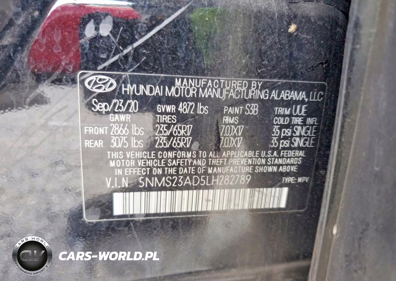 2020 Hyundai Santa Fe Se VIN:5NMS23AD5LH282789 - 14