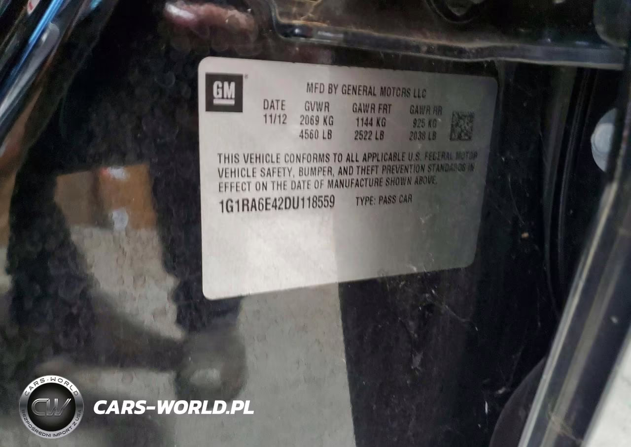 2013 Chevrolet Volt VIN:1G1RA6E42DU118559 - 12