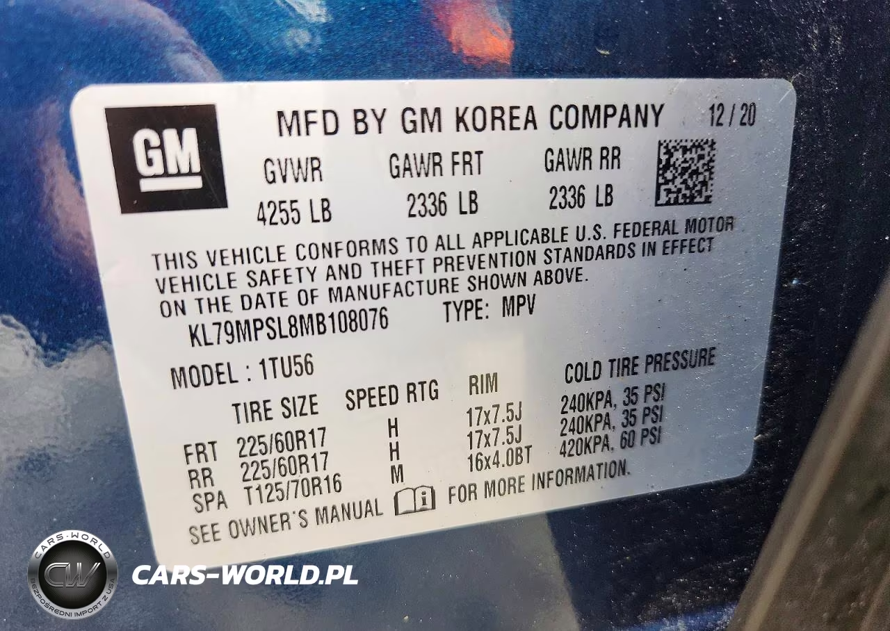 2021 Chevrolet Trailblazer Lt VIN:KL79MPSL8MB108076 - 14