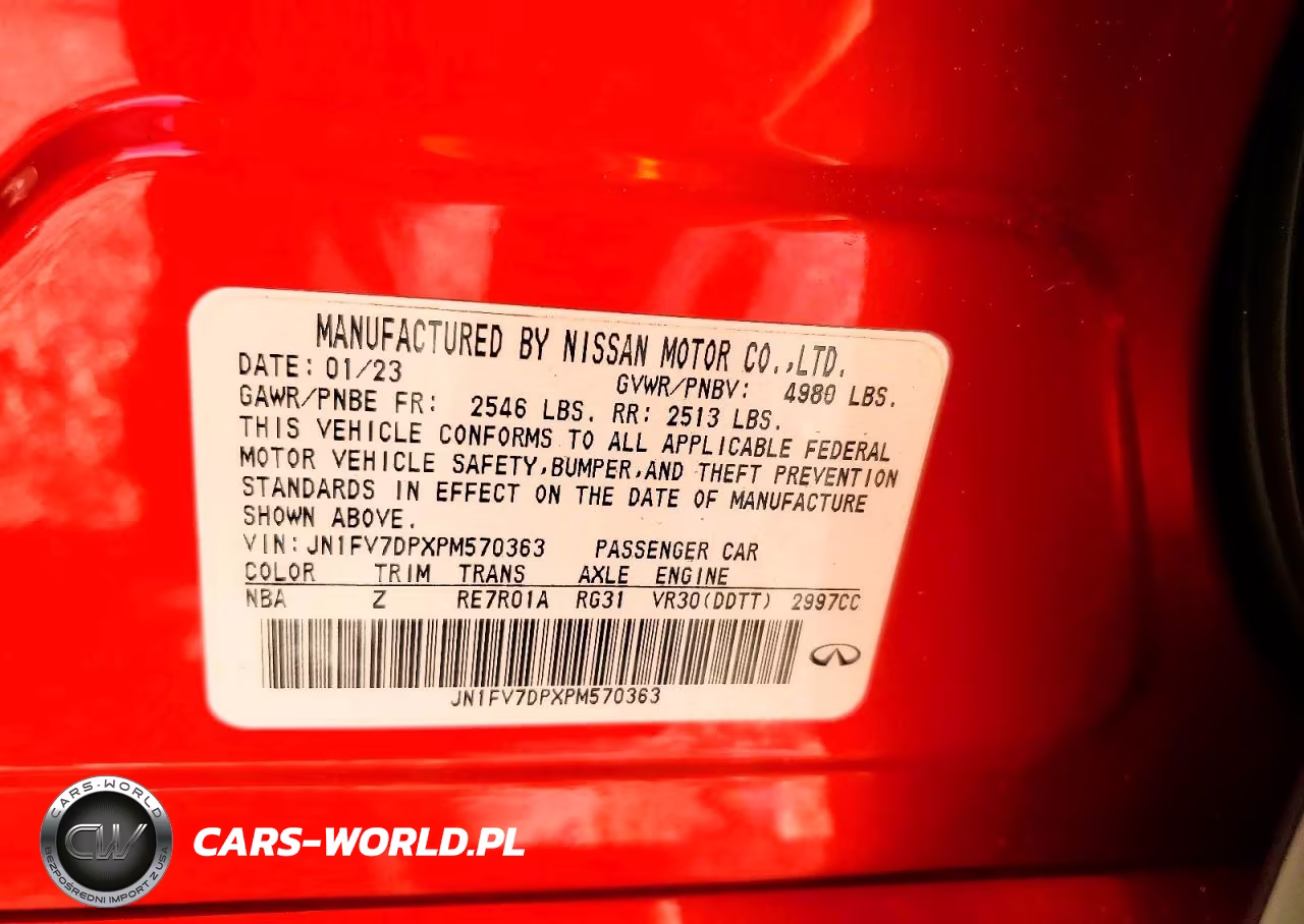 2023 Infiniti Q50 Red Sport 400 VIN:JN1FV7DPXPM570363 - 12