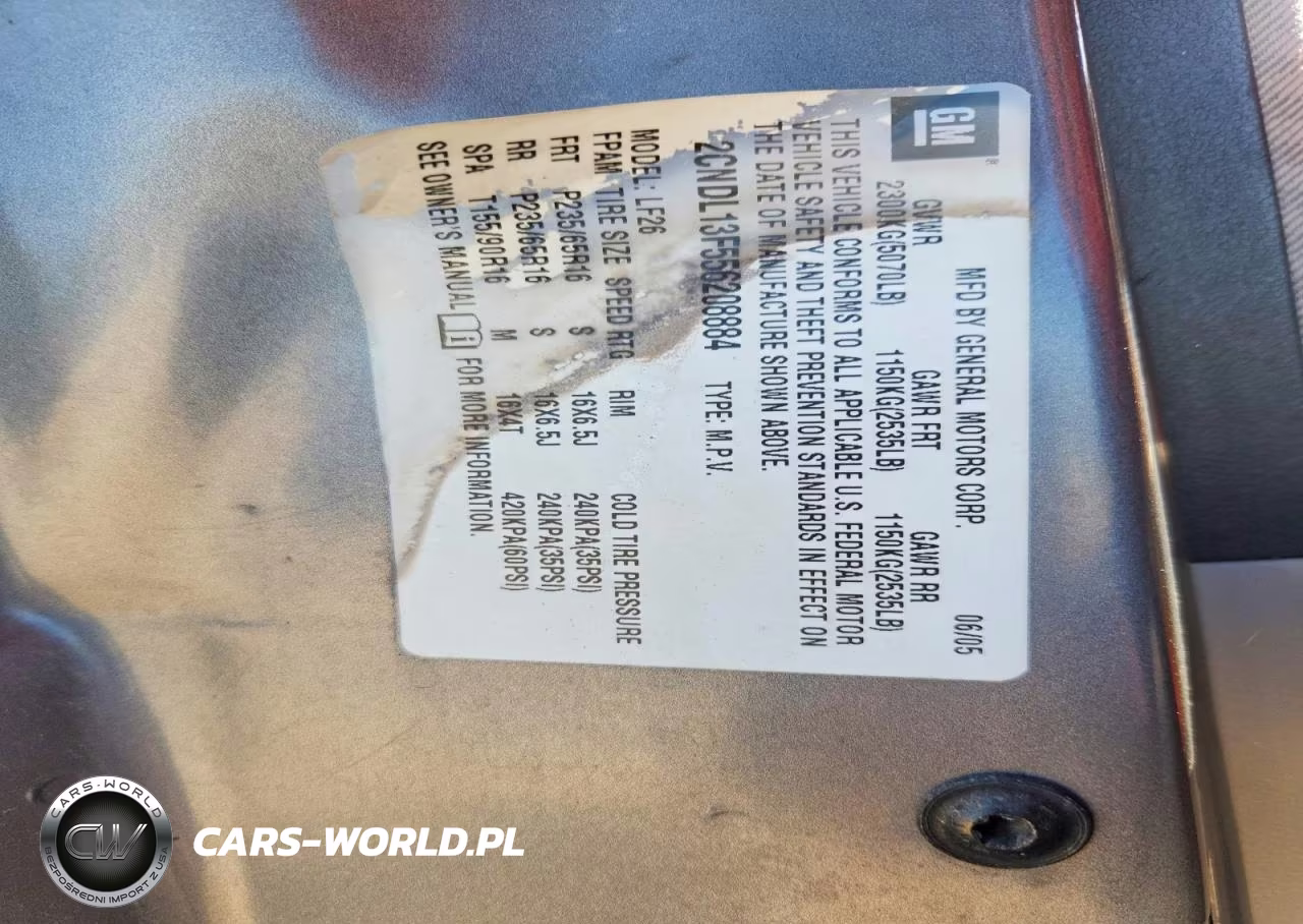 2005 Chevrolet Equinox Ls VIN:2CNDL13F556208884 - 13