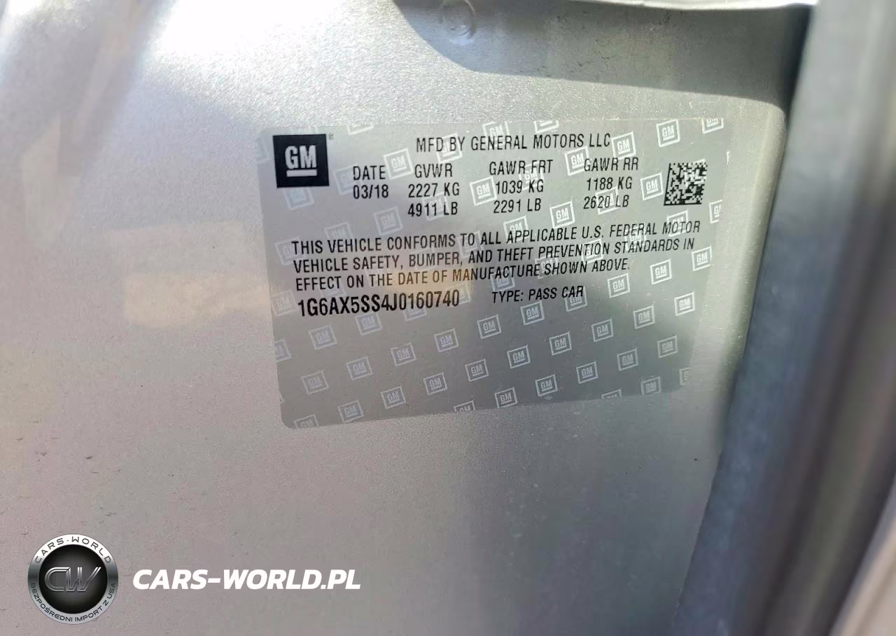 2018 Cadillac Cts Luxury VIN:1G6AX5SS4J0160740 - 12