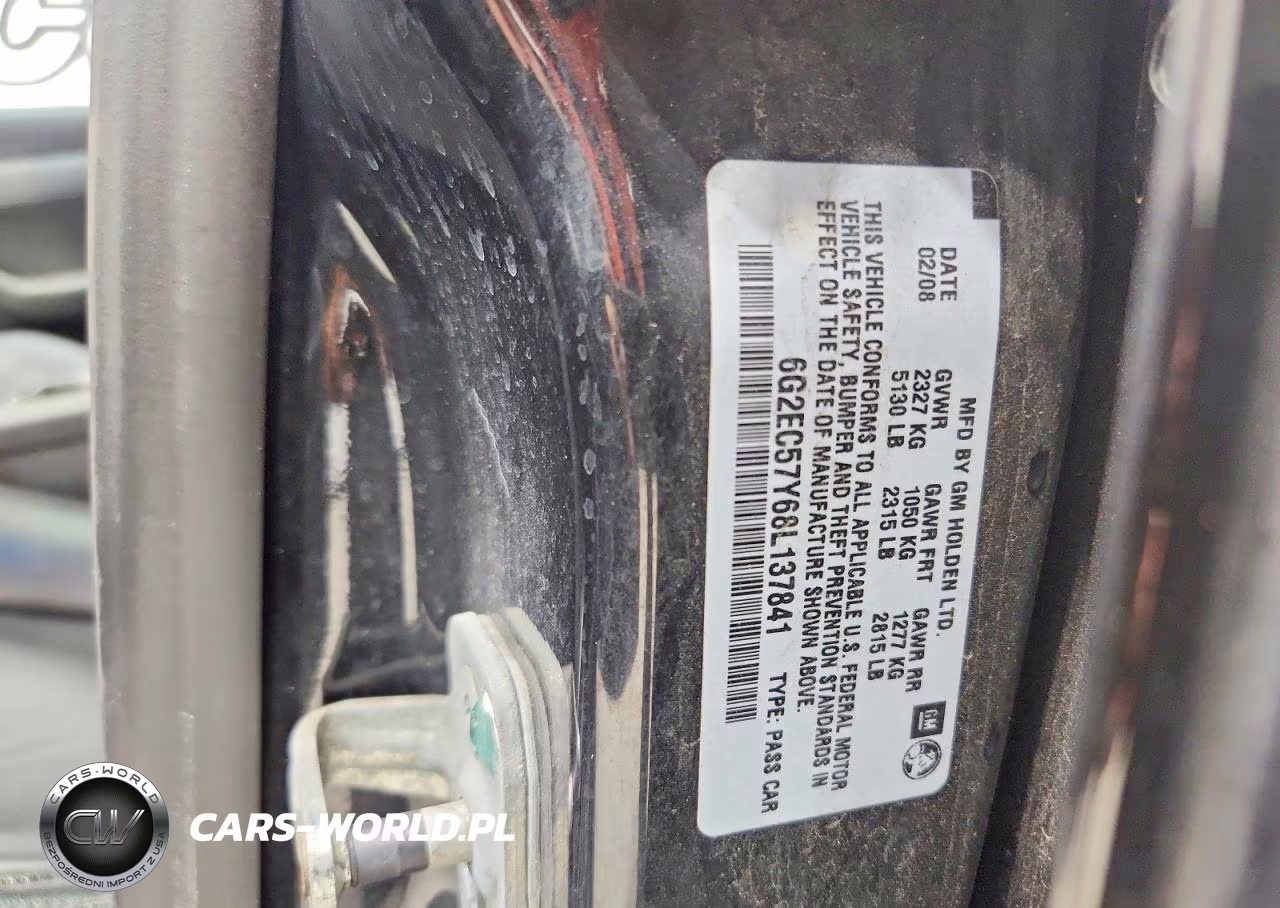 2008 Pontiac G8 Gt VIN:6G2EC57Y68L137841 - 12