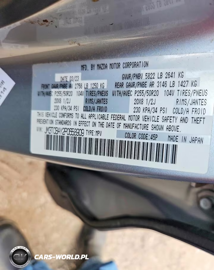 2023 Mazda Cx-9 Touring Plus VIN:JM3TCBAY2P0658909 - 12