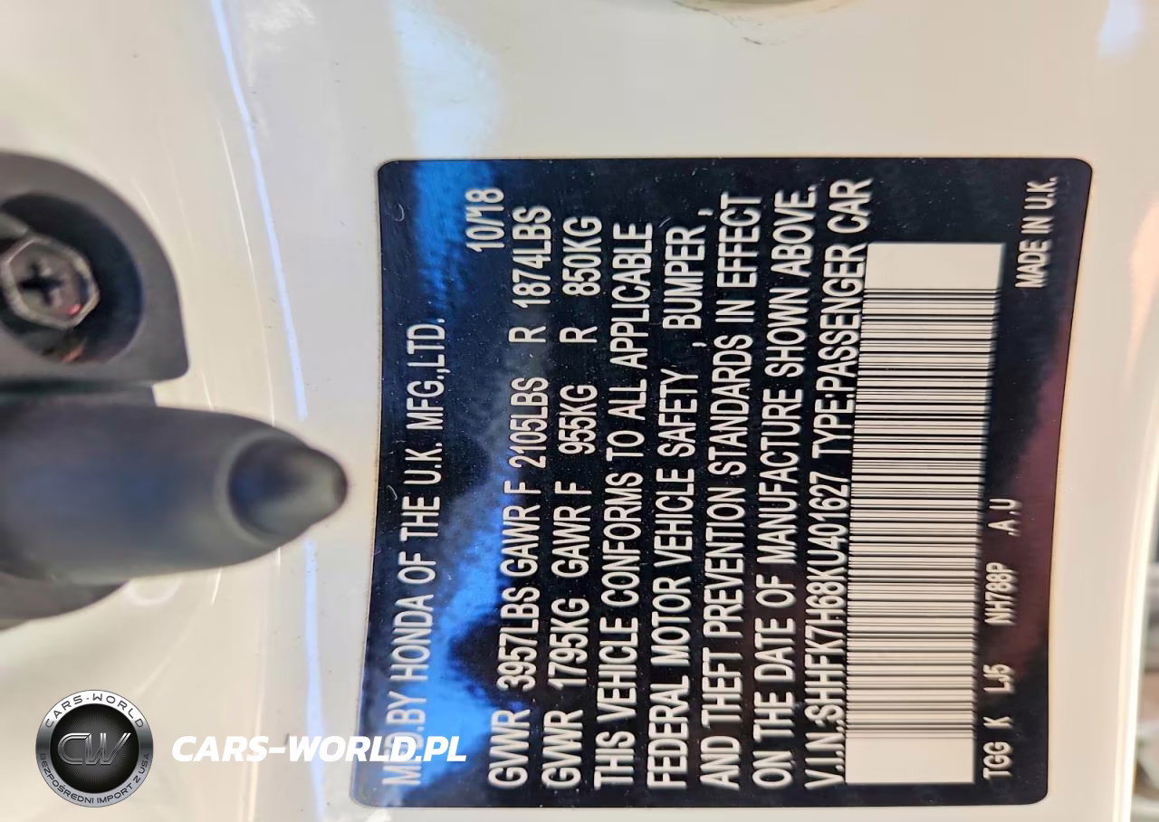 2019 Honda Civic Ex VIN:SHHFK7H68KU401627 - 12