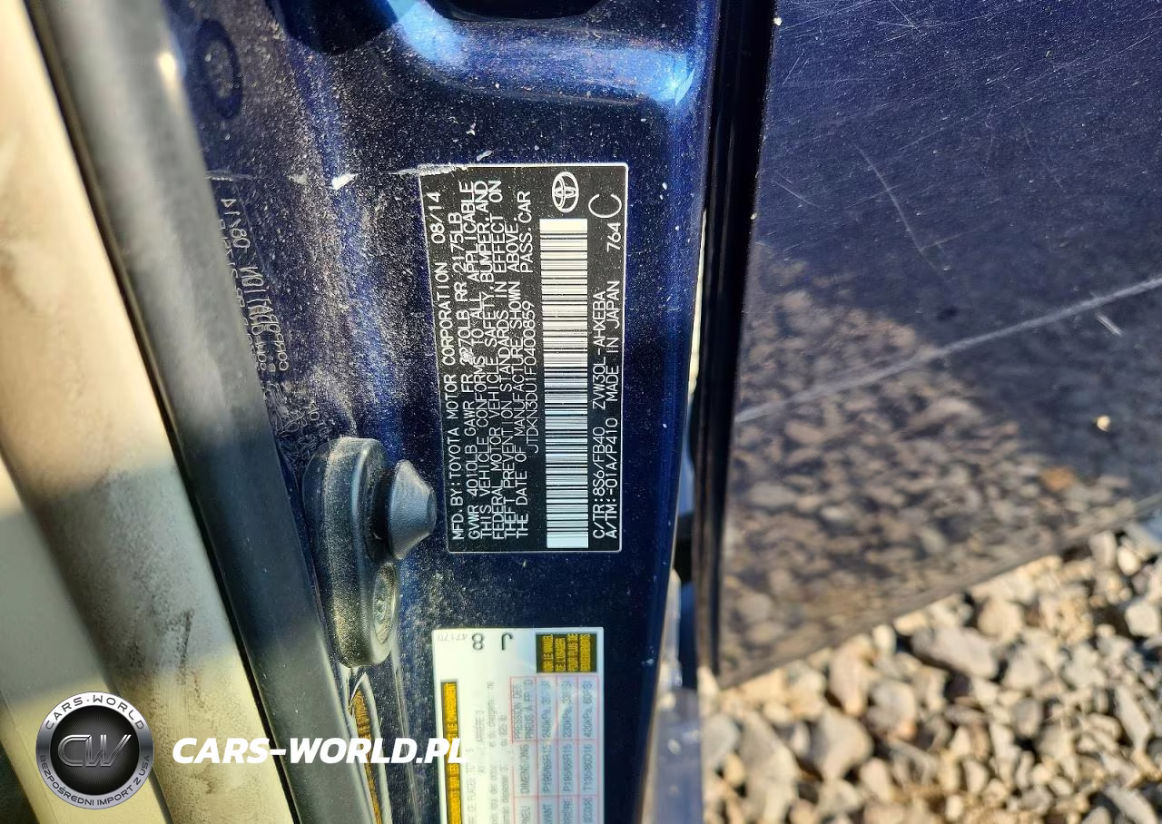 2015 Toyota Prius Two VIN:JTDKN3DU1F0400859 - 13