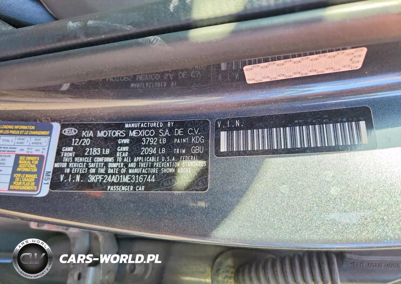 2021 Kia Forte Lxs VIN:3KPF24AD1ME316744 - 12