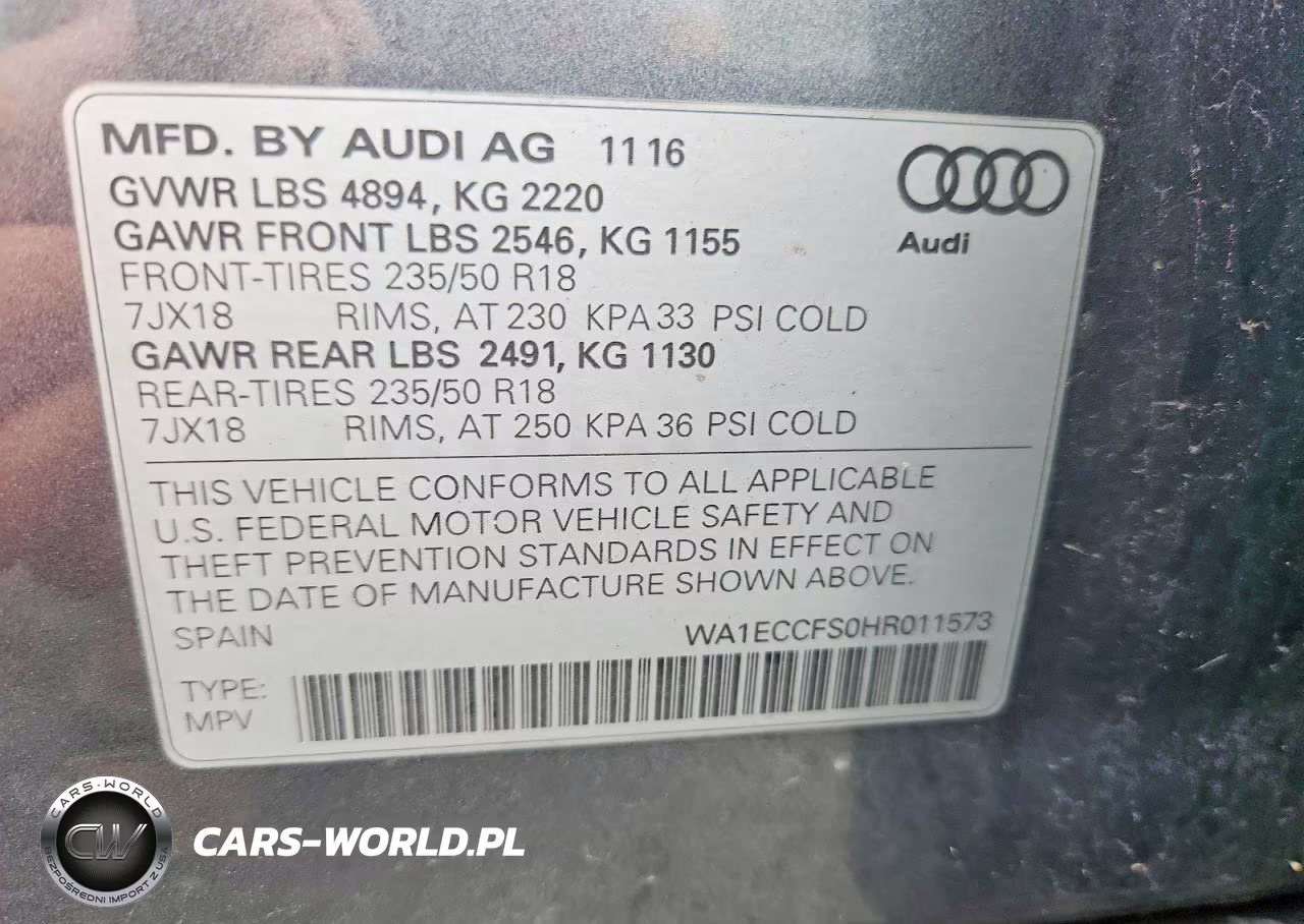 2017 Audi Q3 Premium VIN:WA1ECCFS0HR011573 - 13