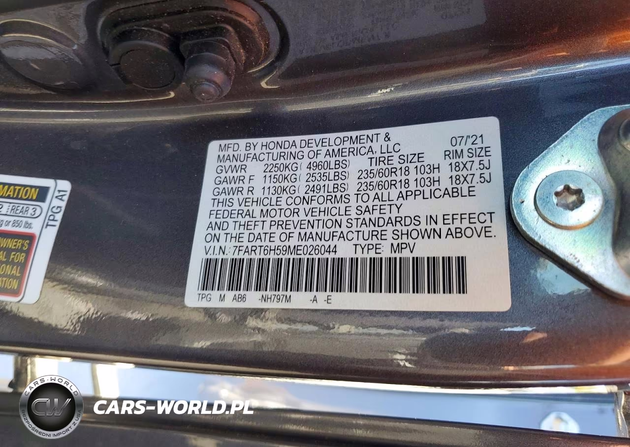 2021 Honda Cr-V Ex VIN:7FART6H59ME026044 - 13